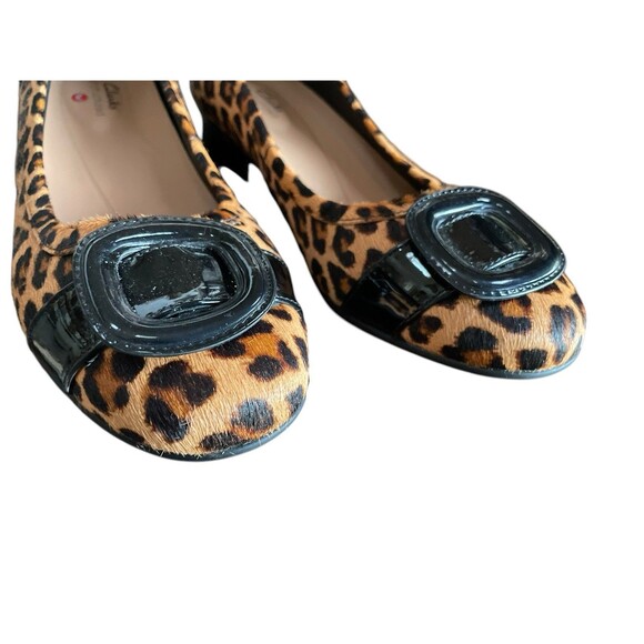Clark's Pony Hair Leopard Print Blush Cove Ballet Flats Patent Leather Shoes 9 M - Picture 10 of 11